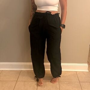 Black windbreaker material